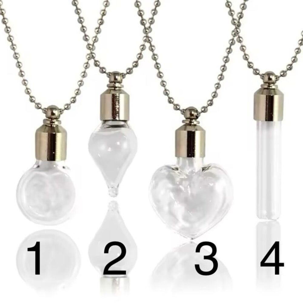 abigail&bleu 1PC Glass Locket Urn Jewelry Cremation Jewelry Urn Necklace for Ash